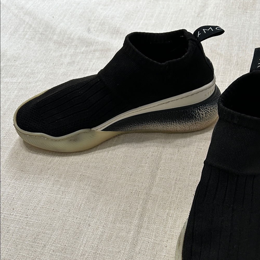 Stella McCartney Sneakers Women’s 35 Black Loop Slip On Sock Activewear - Picture 15 of 15